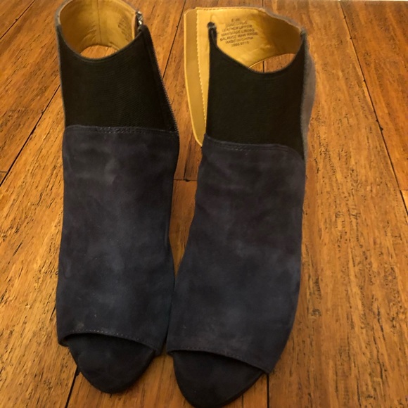 Nine West Suede peep toe ankle booties - Picture 2 of 8